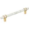 Amerock Carrione BP36650MWCZ - Maniglia per armadietto, 160 mm, in marmo bianco/champagne, 160 mm