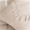 ROOM99 Chloe, federa decorativa, 45 x 45 cm, per camera da letto, soggiorno, con frange, beige chiaro