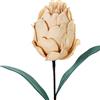 DRW Set di 6 Fiori Artificiali in Schiuma Eva e Carta Beige 65 cm, Medidas: 65cm