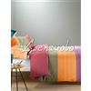 Caleffi Arcobaleno Parure Copripiumino, Cotone, Corallo, Matrimoniale, 73288