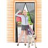 JIANJIAO Zanzariera Magnetica per Porte 120x200cm, Zanzariera Porta Tenda Chiusura Automatica Traspirante Zanzariere Anti Zanzare Insetti, per Porta Finestra Balcone Soggiorno,Nero