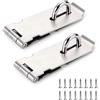 Zydiwo 2 Pezzi Lucchetto Hasp Lock Porta Serratura del Portone Acciaio Inossidabile con Viti di Montaggio per Armadi Delle Porte (3 Pollici)