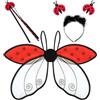 VGMANNTA Costume Ladybug Bambina Accessori Lady Bug Travestimenti Bambina Set Costume Coccinella Bambina Ali di Coccinella Ladybug Costume Carnevale