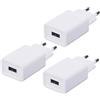 ZLONXUN 3 pezzi Caricabatterie Alimentatore USB 5V/2A da Caricatore USB Presa Spinotto per Smartphone/Lettore elettronico/Smart Watch/Tablet per bambini/Giocattoli/TV box/Cuff