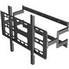 UNHO Supporto TV da Parete Estendibile: Staffa Muro per Porta TV 55-100 Pollici Portata Max 120kg Spesso Ultra Resistente Doppio Braccio Max VESA 800x600mm