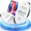 Wilhelm CR2032 - Confezione da 75 batterie a bottone al litio 3 V CR 2032