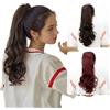 Tomalithic Coda Capelli Extension - 60 Cmgrandi Capelli Ricci Lunghi Ondulati Coda di Cavallo Finta,Seta Opaca Ad Alta Temperatura,Rete Interna Elastica di Alta Qualità (Marrone scuro)