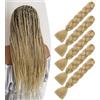 Dcbaboo Extension Capelli per Treccine Africane Biondo Chiaro, Extension Treccine Africane 5PCS 500g 60cm Treccia Capelli Finti Sintetici Afro Trecce Ombre Jumbo Braiding Hair Extension per Treccine