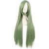 MapofBeauty 32 Pollic/80 cm Lungo Dritto Anime Costume Cosplay Festa Parrucca (Misto Verde)
