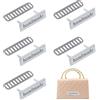 SUPERFINDINGS 16 pz. Etichette in Platino Fatte A Mano Etichette in Metallo Fatte A Mano Etichette in Metallo per Borse Etichette in Lega Fatte A Mano Etichette in Metallo Fatte A Mano per Accessori