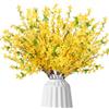 Luabue 4pcs Fiori Artificiali Realistici Fiori di Forsizia Fiori Finti Fiori Gialli Decorativi per Casa Ufficio Giardino Matrimoni Decorazione (55cm)