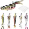 SOARFLY 5 Pezzi Artificiali Spinning Mare, Esche Artificiali Spinning Mare, Swimbaits pesce persico, Luccio, Luccioperca, Elementi Essenziali della pesca in Mare