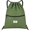 LIVACASA Sacca Sportiva Palestra Coulisse Tasche Interna e al di Fuori Zaino Sportivo da Viaggio Idrorepellenza 5.5L Zainetto Leggero per Uomo Donna Borsa Coulisse