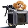 COICER Bicicletta 4 in 1, zaino per cani espandibile fino a 8 kg, robusto cestino per cani con cuscino, cestino per cani anteriore, zaino per gatti di grandi dimensioni, colore grigio