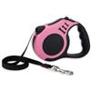 NUWIQ Guinzaglio per Cani, Guinzaglio Retrattile,guinzaglio per cani estensibile, per Cani di Piccola, Media e Grande Taglia, Rosa, 5 m