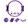 Generico Ring Pilates, 5 Pezzi Kit Pilates Completo x casa, Set Pilates Donna Attrezzi, Allenamenti Yoga, Fitness Ring per Esercizi Interni della Cosce e Gambe, Fitness Attrezzi (Rosa)