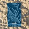 PARAH - Telo Mare 100% Cotone Naturale 90x180 cm - Extra Morbido, Leggero e Ultra Assorbente - Asciugatura Rapida (Blu)