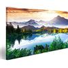 islandburner Quadro Moderno Lago Montagne Paesaggio Stampa su Tela - Quadro x poltrone Salotto Cucina mobili Ufficio casa - Fotografica Formato XXL