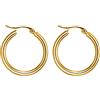 day berlin day.berlin orecchini a cerchio da donna placcati oro 18k, 25mm di diametro, design semplice, acciaio inox 316L, senza nichel e resistenti all'acqua