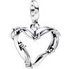 Rimgoris Argento 925 Charm per donna Bracciali Collana Charm penzolante cuore amore infinito regalo