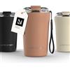 LARS NYSØM Tazza Termica per caffè Thermo Coffee Mug-to-Go con Cinturino & Coperchio in Tritan 380ml | Tazza da Viaggio 0,38 Litri con Isolamento | Per caffè e tè (Blush Rose, 380ml)