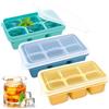 Traumarkeu 3 Pezzi Stampo Cubetti di Ghiaccio Con Coperchio,Stampo Ghiaccio in Silicone.Formine Cubi Ghiaccio Riutilizzabili, Senza BPA, Impilabile Ice Cube per Whisky, Cocktail, Birra,Vino, Gelati