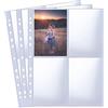 WITHYU 30 Pack 240 Tasche A4 Foto Maniche per Raccoglitore ad Anelli A4, Guaine Trasparenti per Cartoline, 4 Scomparti, Proteggi Pagine Fotografiche su Entrambi i Lati, Foto Pagine di Ricarica (109x153 mm)