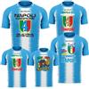 BrolloGroup Maglia Calcio Napoli Campione d'Italia 4° Scudetto 2024/2025 | Modello Stripe | Maglietta Tecnica Personalizzabile con Nome e Numero PS 39873