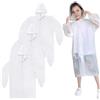 ZOCONE Confezione da 3 poncho trasparenti impermeabili per bambini, impermeabili, riutilizzabili, con cappuccio, in EVA trasparente, per bambini, per scuola, attività all'aperto, Trasparente, 120
