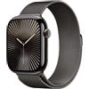 Apple Watch Series 10 GPS + Cellular 42mm Slate Titanium Case with Slate Milanese Loop