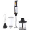 SENCOR Frullatore a Immersione Multifunzione Potenza 1200 Watt con Frusta Tritatutto & Montalatte Lame Quad Blades in Acciaio Inox colore Bianco - SHB 6302BK