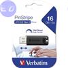 VERBATIM PEN DRIVE 16GB VERBATIM USB 3.2 PinStripe Nera 8R\2.5W - 49316