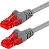 GOOBAY Cavo di rete Patch in rame Cat. 6 Grigio U/UTP LSZH 0,5m