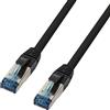 LOGILINK Cavo Patch Cat. 6A Nero S/FTP PUR IP20 UV 1m