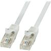 Techly Professional Cavo di rete Patch in rame Cat. 6 Bianco UTP 0,5m