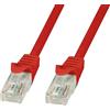 Techly Professional Cavo di rete Patch in rame Cat. 6 Rosso UTP 0,5m
