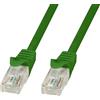Techly Professional Cavo di rete Patch in rame Cat. 6 Verde UTP 0,5m