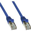 Techly Professional Cavo di rete Patch in rame Cat. 6 Blu SFTP LSZH 1m