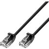 Techly Professional Cavo di rete Patch in rame Cat. 6 Nero UTP Slim 1m