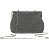 Stellazeta - Pochette Donna Elegante Nero, Borsa piccola da cerimonia con tracolla catena, Borsetta Elegante Clutch da tenere in mano