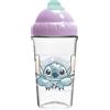 DISNEY TATAWAY Bicchiere con Cannuccia Flessibile 295 ml Stitch Tazza Disney Auto