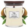 WoodWick Candela profumata Hourglass media con stoppino crepitante | Island Coconut | Durata della fragranza: fino a 60 ore