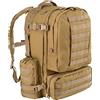 DEFCON 5 ZAINO MILITARE 60 LITRI MODULARE BACK PACK COYOTE TAN DEFCON 5 D5-S100022 CT