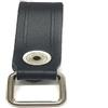 VEGA HOLSTER 1V03 PORTA CHIAVE IN PELLE DA CINTURA NERO BIANCO ANELLO IN METALLO