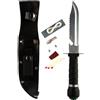 FOSCO INDUSTRIES COLTELLO SURVIVAL NERO LAMA IN ACCIAIO CON BUSSOLA FOSCO 455415