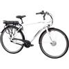 F.lli Schiano E-Moon, Bici Elettrica da Città 28 Inches per Adulti, 36V 13Ah Batteria Rimovibile, Motore 250W 40Nm, City Ebike, Bianco