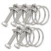 SEIWEI Fascetta stringitubo a doppio filo, 50-55 mm, in acciaio inox 201, fissaggio universale per tubi idraulici, anello regolabile (confezione da 5)