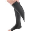Medi Gambaletto antitrombo lungo Duomed Smooth a punta aperta nero CL.1