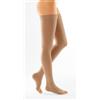 Medi Calze autoreggenti compressive corte Duomed Smooth a punta aperta caramel CL.2