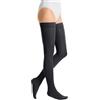 Medi Calze autoreggenti corte a compressione graduata Duomed Smooth a punta chiusa nere CL.2